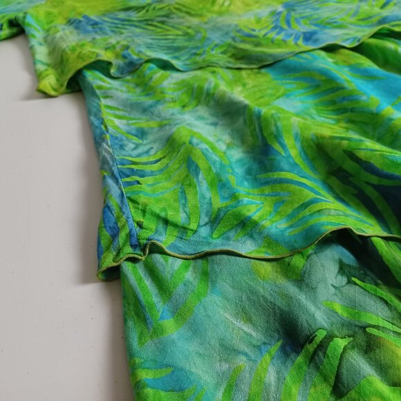 Lotus Traders Palm Print Tiered Dress - Picture 6 of 14